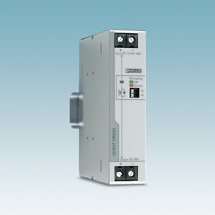 Using preventive function monitoring, the redundancy module informs you about the output voltages of the power supplies, defects in the wiring and the decoupling section, as well as the actual load current. Using preventive function monitoring, the redundancy module informs you about the output voltages of the power supplies, defects in the wiring and the decoupling section, as well as the actual load current.