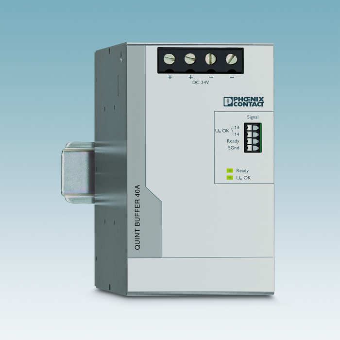 The soft start means that the buffer modules can also be used in combination with power supplies in the low power range. The soft start means that the buffer modules can also be used in combination with power supplies in the low power range.