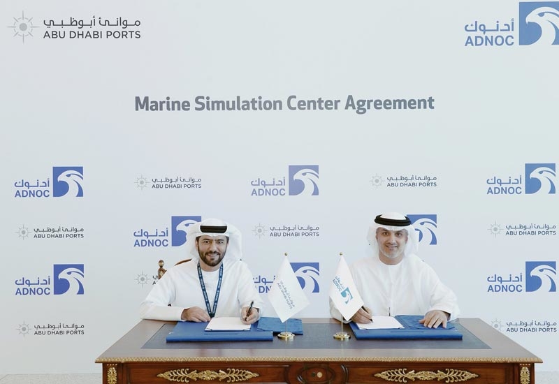 ADNOC and Abu Dhabi Ports sign an agreement to establish a joint marine simulator centre in Musaffah, Abu Dhabi. ADNOC and Abu Dhabi Ports sign an agreement to establish a joint marine simulator centre in Musaffah, Abu Dhabi.