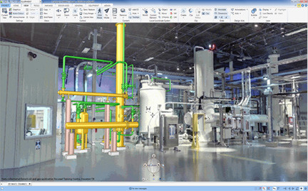 The AVEVA 3D software. The AVEVA 3D software.