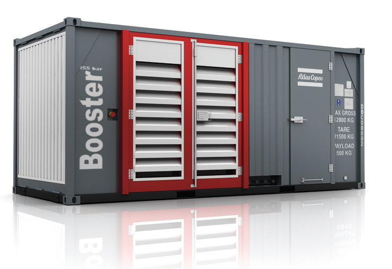 The 2-stage Atlas Copco booster is rig-safe and can be used on pipeline and dewatering projects globally. The 2-stage Atlas Copco booster is rig-safe and can be used on pipeline and dewatering projects globally.