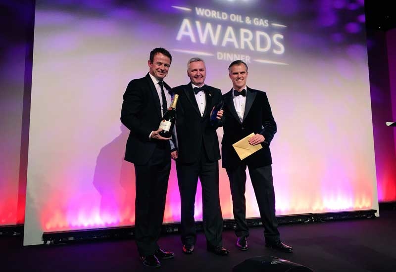 Mike Cousins, executive vice president, ExxonMobil Exploration Company, accepted the award on behalf of ExxonMobil at an award dinner in London. Mike Cousins, executive vice president, ExxonMobil Exploration Company, accepted the award on behalf of ExxonMobil at an award dinner in London.
