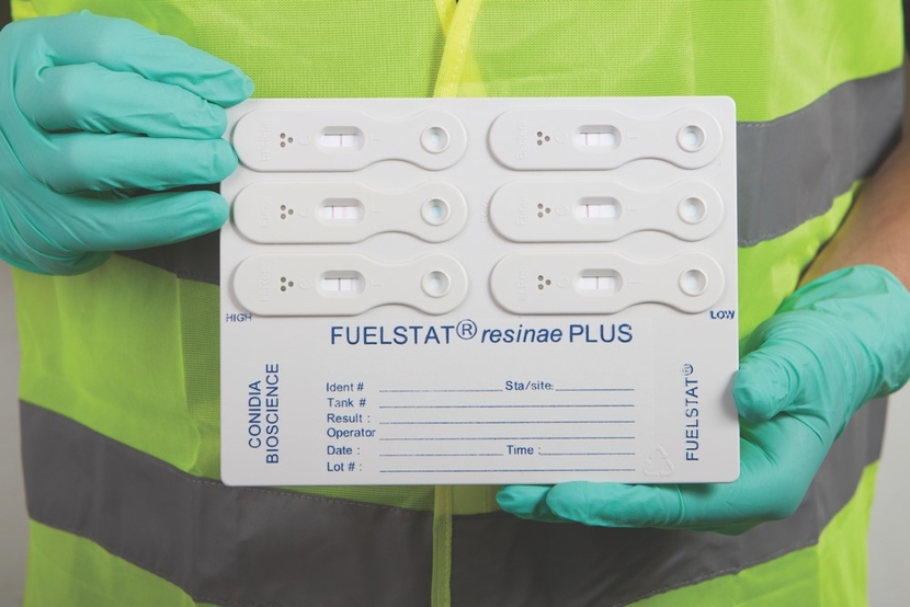 FUELSTAT fuel contamination test kit, a simple 10-minute immunoassay based test for detecting microbial contamination in both aviation and diesel fuel, is fully compliant with the new ASTM standard D8070. FUELSTAT fuel contamination test kit, a simple 10-minute immunoassay based test for detecting microbial contamination in both aviation and diesel fuel, is fully compliant with the new ASTM standard D8070.