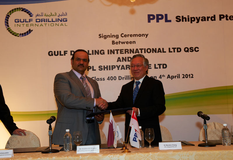 GDI Chief Executive Officer, Ibrahim J. Al-Othman and Dr. Benety Chang, Deputy Chairman of PPL Shipyard. GDI Chief Executive Officer, Ibrahim J. Al-Othman and Dr. Benety Chang, Deputy Chairman of PPL Shipyard.