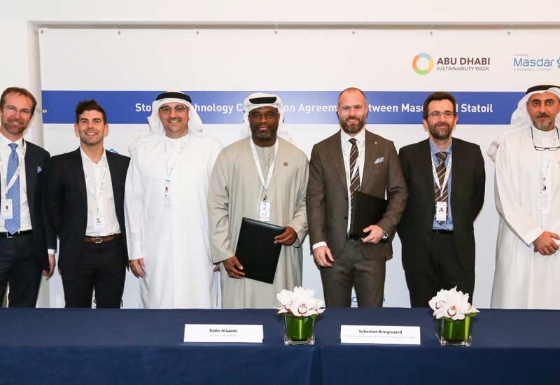 The agreement was signed by Bader Al Lamki, Masdar's executive director for clean energy, and Sebastian Bringsvrd, head of Hywind Development in New Energy Solutions. The agreement was signed by Bader Al Lamki, Masdar's executive director for clean energy, and Sebastian Bringsvrd, head of Hywind Development in New Energy Solutions.