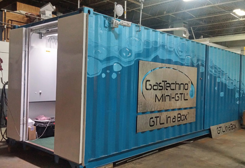 This is what GasTechno’s modular unit looks like after being converted from a 40-foot cargo container. This is what GasTechno’s modular unit looks like after being converted from a 40-foot cargo container.
