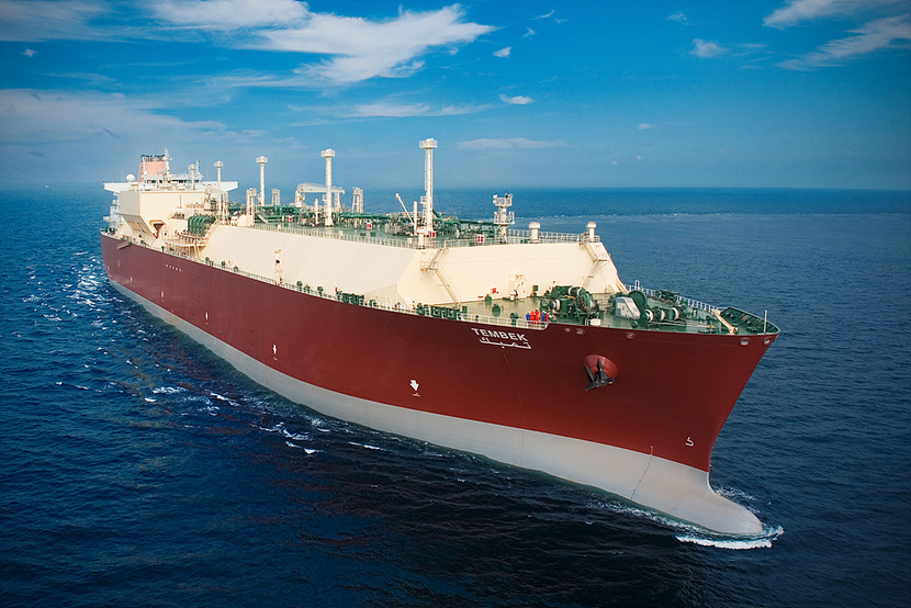 The LNG vessel remains at anchor while further checks are being made The LNG vessel remains at anchor while further checks are being made