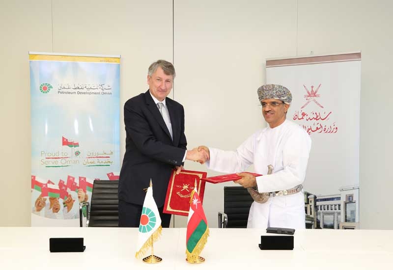 Raoul Restucci (left), managing director, PDO, signed an MoU with Dr Abdullah Mohammed Al Sarmi, undersecretary, Ministry of Higher Education, Sultanate of Oman. Raoul Restucci (left), managing director, PDO, signed an MoU with Dr Abdullah Mohammed Al Sarmi, undersecretary, Ministry of Higher Education, Sultanate of Oman.