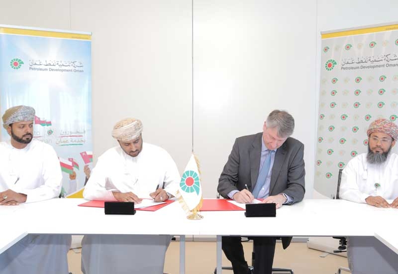 The deals were signed by Raoul Restucci, MD, PDO, and Sheikh Ghanim bin Dhahir Al Bathari, chairman, Al Baraka Oilfield Services, and Sheikh Ahmed bin Saif Al Mahrooqi, chairman, Al Shawamikh Oil Services. The deals were signed by Raoul Restucci, MD, PDO, and Sheikh Ghanim bin Dhahir Al Bathari, chairman, Al Baraka Oilfield Services, and Sheikh Ahmed bin Saif Al Mahrooqi, chairman, Al Shawamikh Oil Services.