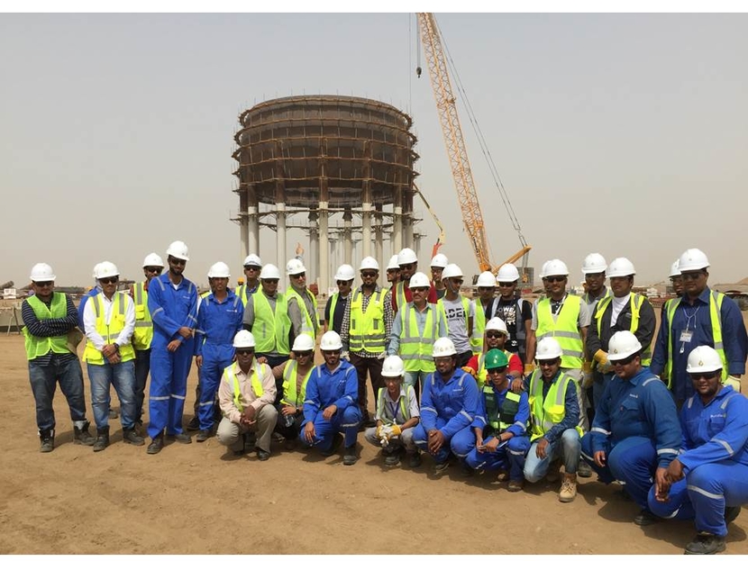 Saudi construction trainees at Baish, Saudi Arabia. Saudi construction trainees at Baish, Saudi Arabia.