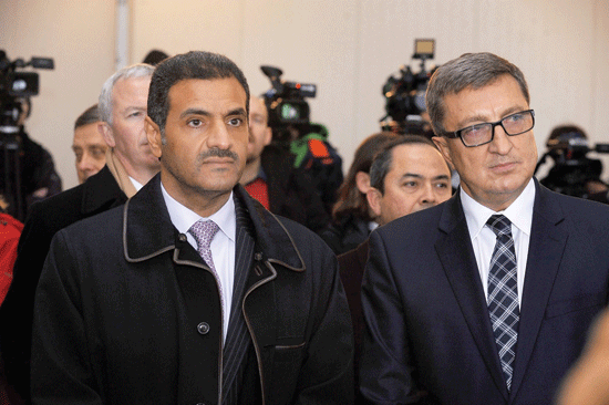 Qatargas CEO Khalid bin Khalifa Al Thani (left) with Jan Chadam, the president of Gaz-System and Polskie LNG, after the arrival of the vessel in Swinoujscie, Poland. Qatargas CEO Khalid bin Khalifa Al Thani (left) with Jan Chadam, the president of Gaz-System and Polskie LNG, after the arrival of the vessel in Swinoujscie, Poland.
