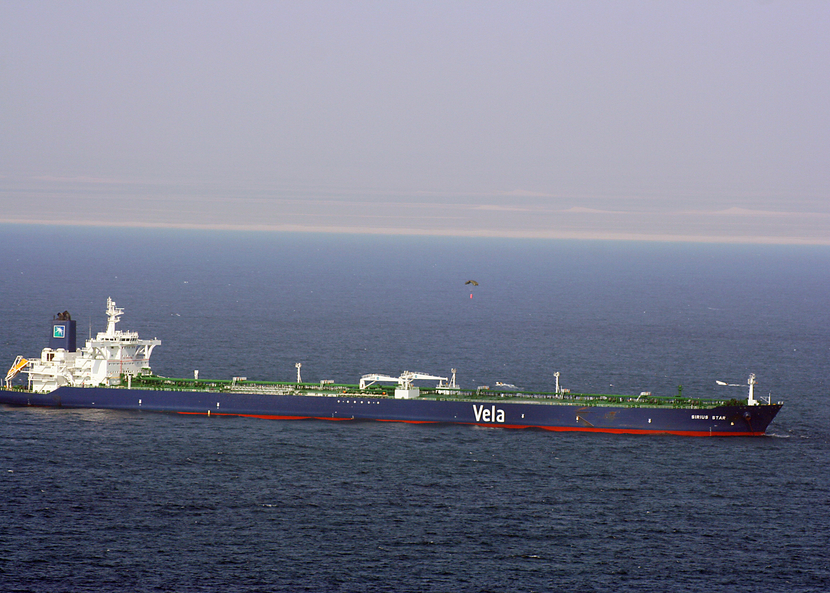 Saudi Aramco's crude carrier line Vela had one of its fully-laden oil tankers boarded and hijacked by pirates in 2008. Saudi Aramco's crude carrier line Vela had one of its fully-laden oil tankers boarded and hijacked by pirates in 2008.