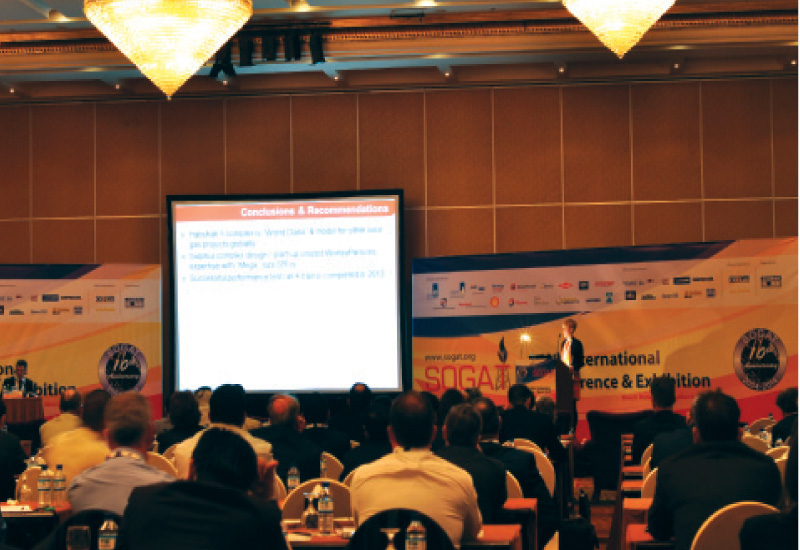 Angie Slavens of Worlesy Parsons provides an update on production at the Habshan 5 plant. Angie Slavens of Worlesy Parsons provides an update on production at the Habshan 5 plant.