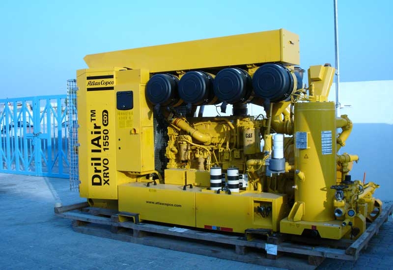 An Atlas Copco compressor typically used for onshore drilling on display at the opening event. An Atlas Copco compressor typically used for onshore drilling on display at the opening event.