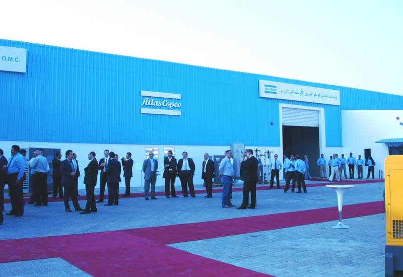 Atlas Copco's newly inaugurated service centre in the Al Quoz industrial estate in Dubai. Atlas Copco's newly inaugurated service centre in the Al Quoz industrial estate in Dubai.