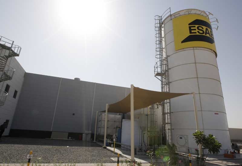 ESAB's new facility recycles all of the water it uses using its onsite processing facility. ESAB's new facility recycles all of the water it uses using its onsite processing facility.