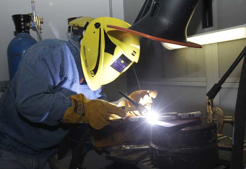 One of ESAB's welding trainees in the company's training workshops at it's new Jebel Ali facilty. One of ESAB's welding trainees in the company's training workshops at it's new Jebel Ali facilty.