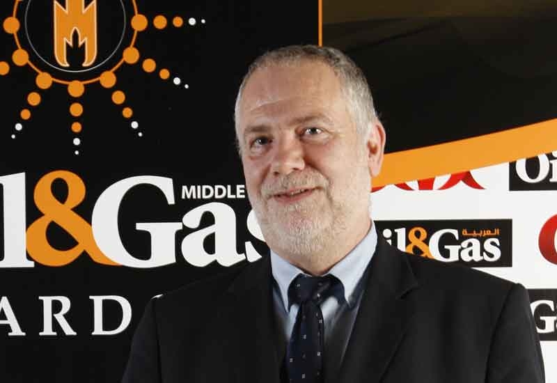 Cor Corbeek received the Oil & Gas Middle East Award on behalf of Emerson. Cor Corbeek received the Oil & Gas Middle East Award on behalf of Emerson.