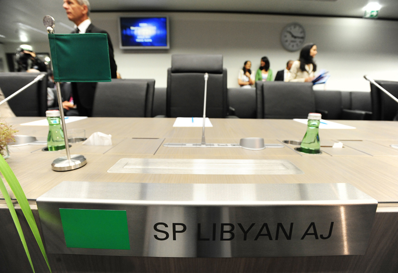 Libya's empty seat. A delegate did attend, but did not meet the media. GETTY IMAGES Libya's empty seat. A delegate did attend, but did not meet the media. GETTY IMAGES