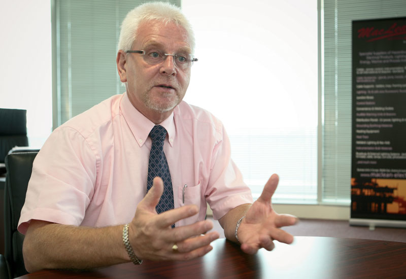 Mike Smith, VP sales for MacLean Electrical, is based in Dubai. Mike Smith, VP sales for MacLean Electrical, is based in Dubai.