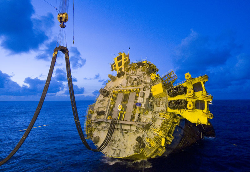 A Spar is a cylindrical, partially submerged offshore drilling and production platform that is well-adapted to deepwater. (Shell's Perdido Spar pictur A Spar is a cylindrical, partially submerged offshore drilling and production platform that is well-adapted to deepwater. (Shell's Perdido Spar pictur