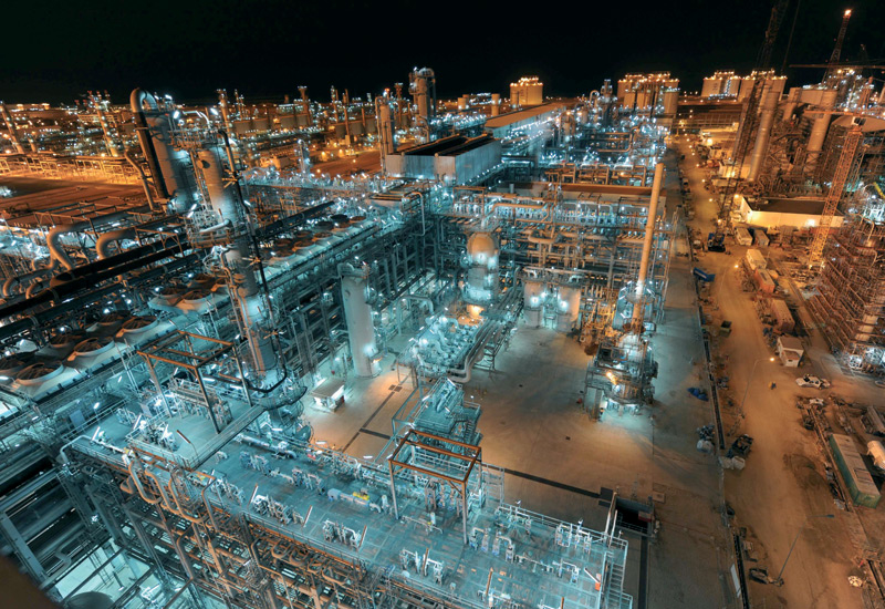 The QatarGas project in Qatar. The QatarGas project in Qatar.