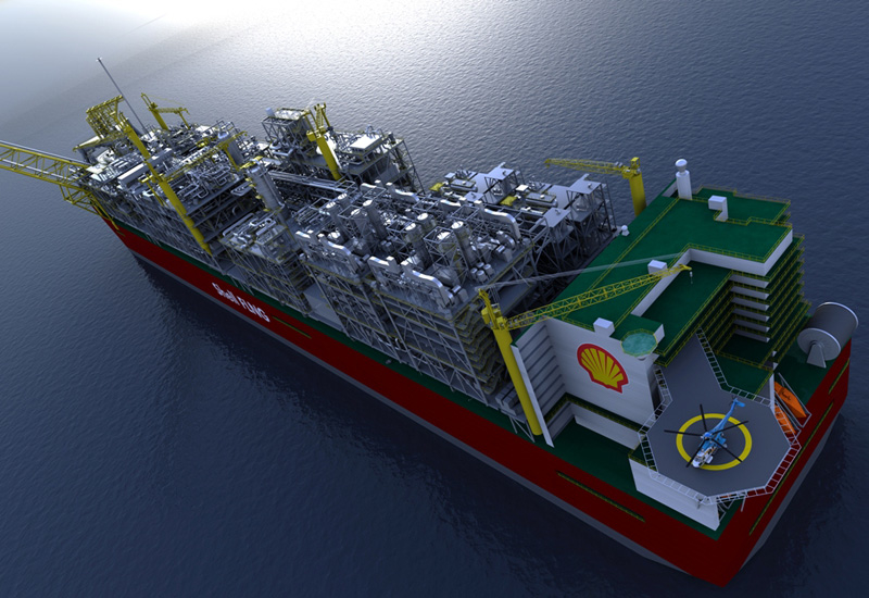 The Shell FLNG facility will weigh around six times as much as the largest aircraft carrier in existence. The Shell FLNG facility will weigh around six times as much as the largest aircraft carrier in existence.