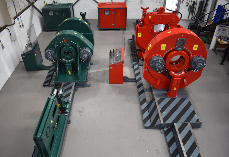 Fully-rotational torque machines at EnerQuips facility. Fully-rotational torque machines at EnerQuips facility.