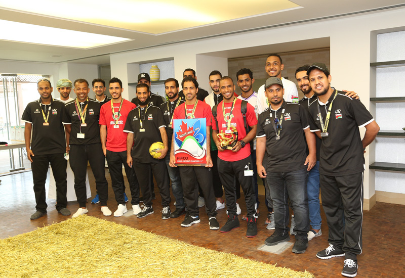 PDO's football team celebrates its impressive performance. PDO's football team celebrates its impressive performance.