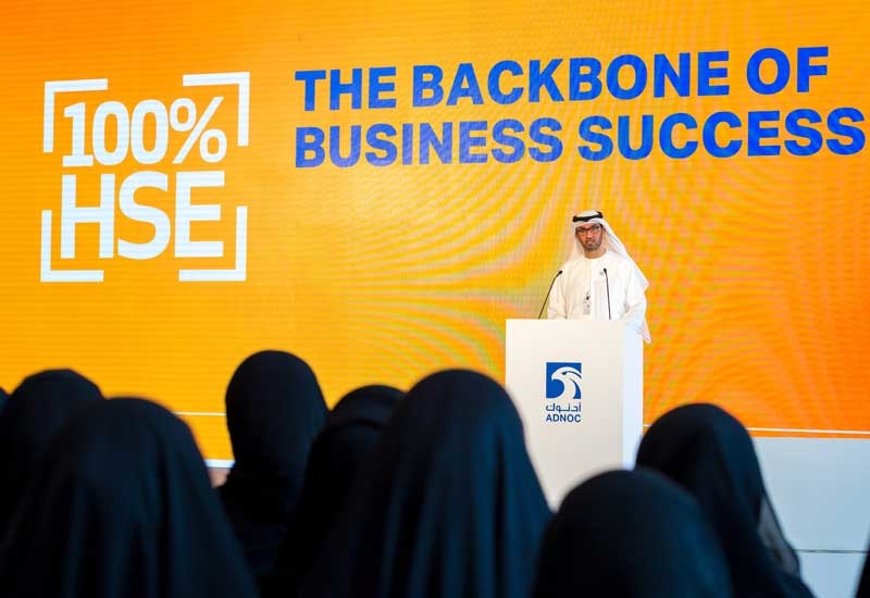 Dr Sultan Ahmed Al Jaber, UAE minister of state and ADNOC Group CEO, introduces a unified set of 10 Life Saving Rules, which will apply across the ADNOC Group, at its 2018 Group-wide Safety Day function. Dr Sultan Ahmed Al Jaber, UAE minister of state and ADNOC Group CEO, introduces a unified set of 10 Life Saving Rules, which will apply across the ADNOC Group, at its 2018 Group-wide Safety Day function.