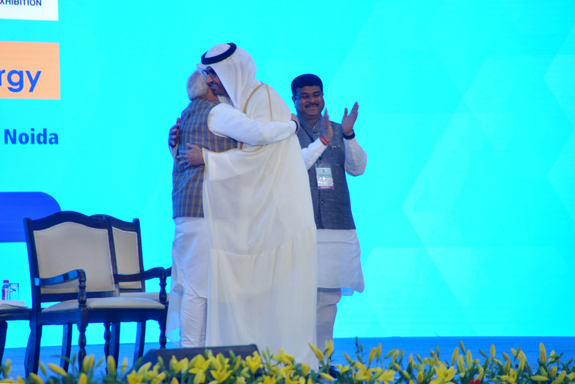 ADNOC Group CEO Dr. Sultan Ahmed Al Jaber received the award from Indian PM Narendra Modi ADNOC Group CEO Dr. Sultan Ahmed Al Jaber received the award from Indian PM Narendra Modi