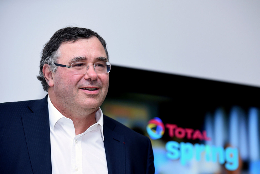 Total Chief Executive Officer CEO Patrick Pouyanne addresses a press conference to present the new Total Spring gas and electricity offer on October 5 2017 in Paris Total Chief Executive Officer CEO Patrick Pouyanne addresses a press conference to present the new Total Spring gas and electricity offer on October 5 2017 in Paris