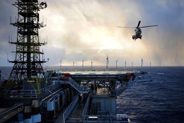 Illustration of the offshore wind farm Illustration of the offshore wind farm