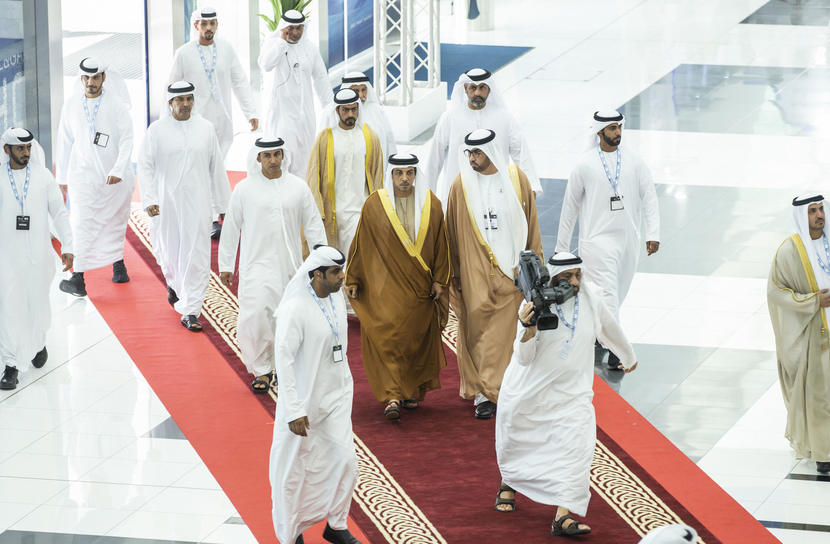 Sheikh Mansour bin Zayed Al Nahyan, deputy prime minister and minister of presidential affairs, inaugurated ADIPEC, accompanied by Dr. Sultan Al Jaber, ADNOC Group CEO, and Sheikh Khalifa bin Tahnoun Al Nahyan, executive director of the Martyrs' Families' Affairs Office at the Abu Dhabi Crown Prince's court. Sheikh Mansour bin Zayed Al Nahyan, deputy prime minister and minister of presidential affairs, inaugurated ADIPEC, accompanied by Dr. Sultan Al Jaber, ADNOC Group CEO, and Sheikh Khalifa bin Tahnoun Al Nahyan, executive director of the Martyrs' Families' Affairs Office at the Abu Dhabi Crown Prince's court.